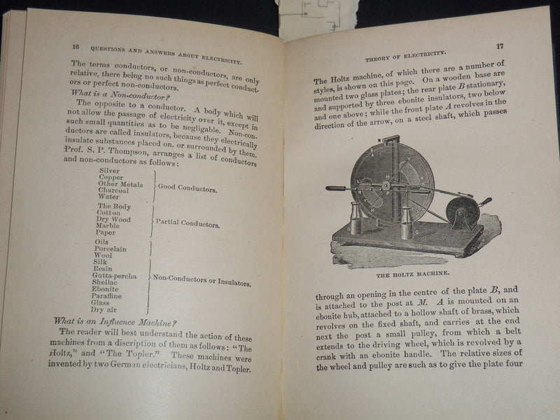 1903 QUESTIONS AND ANSWERS ABOUT ELECTRICITY BOOK BY E. T. BUBIER - KD 5294M