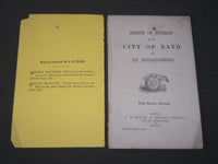 1865 CITY OF BATH OBJECTS OF INTEREST GUIDE BOOK - U. K. - THIRD EDITION- J 3450
