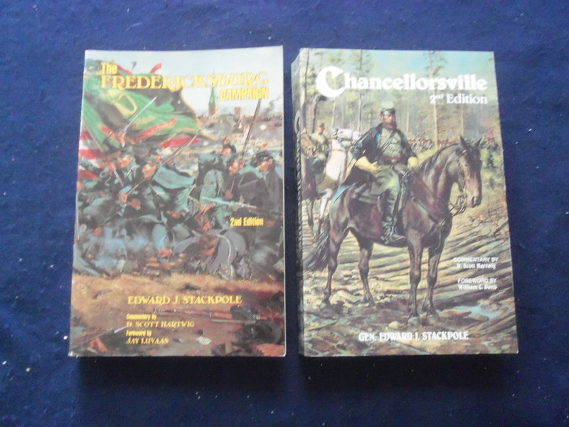 1988-91 FREDERICKSBURG-CHANCELLORSVILLE 2 SOFTCOVER BOOKS -E. STACKPOLE- KD 8195