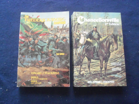 1988-91 FREDERICKSBURG-CHANCELLORSVILLE 2 SOFTCOVER BOOKS -E. STACKPOLE- KD 8195