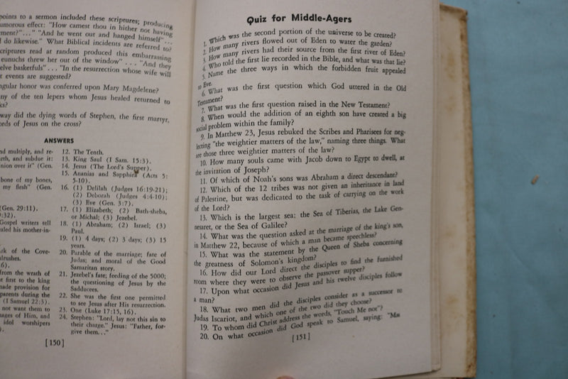 1948 THE BIBLE HAS THE ANSWER! HARDCOVER BOOK BY DALE CROWLEY - KD 9644