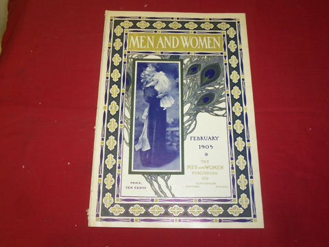 1905 FEBRUARY MEN AND WOMEN MAGAZINE - NICE ILLUSTRATED COVER - B 6182