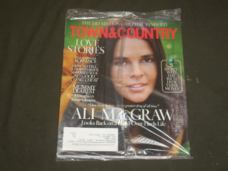 2013 FEBRUARY TOWN & COUNTRY MAGAZINE AND T&C WEDDINGS- ALI MACGRAW COVER-B 2373