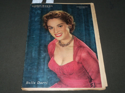 1954 MAY 9 SUNDAY NEWS COLOROTO MAGAZINE SECTION - BELLA DARVI COVER - J 2865