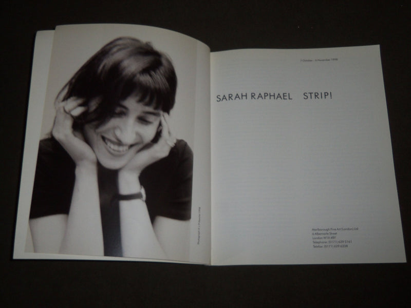 1998 SARAH RAPHAEL STRIP MALBOROUGH FINE ART SOFTCOVER CATALOG - KD 5033