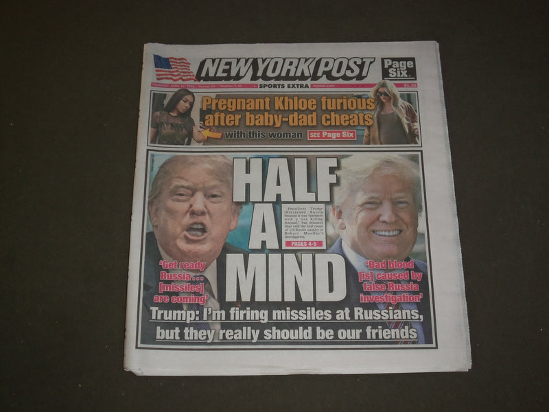 2018 APRIL 12 NEW YORK POST NEWSPAPER - TRUMP: I'M FIRING MISSLES AT RUSSIANS