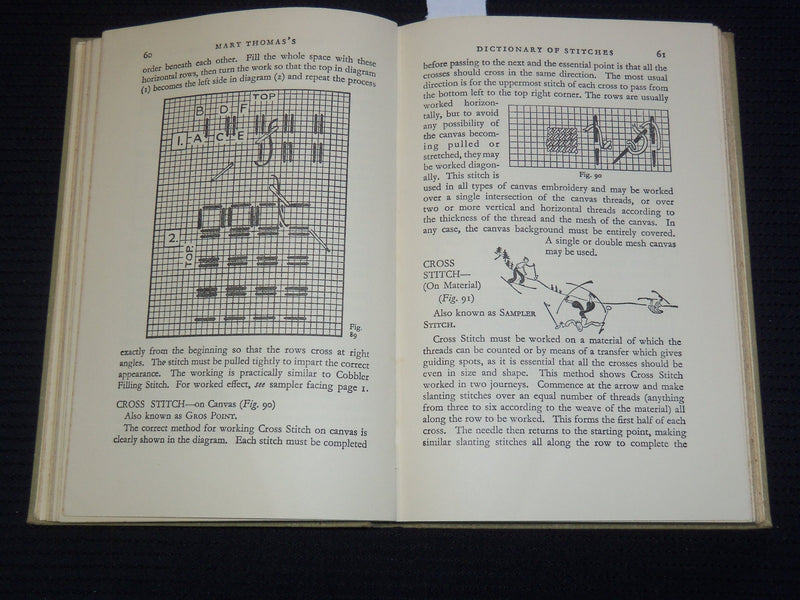 1959 MARY THOMAS'S DICTIONARY OF EMBROIDERY STITCHES BOOK - KD 4270C