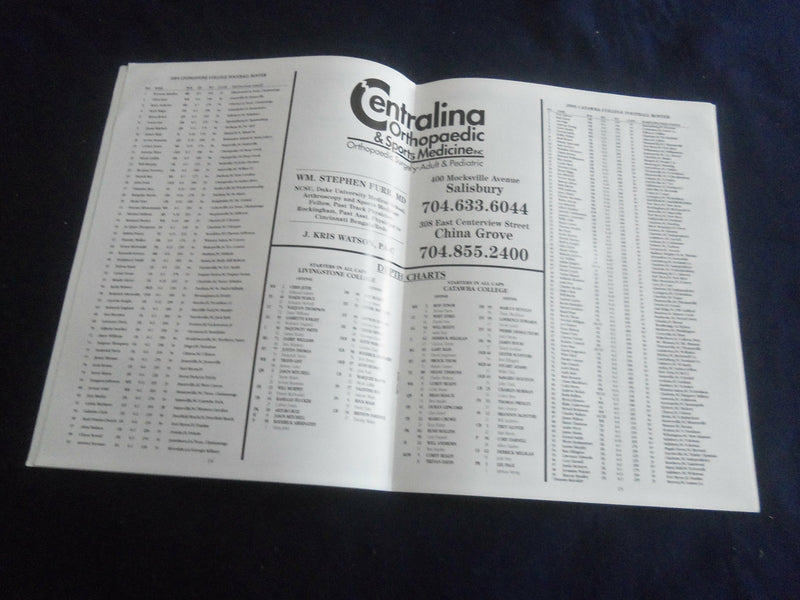 2005 SEP 3 FOOTBALL PROGRAM - CATAWBA COLLEGE VS LIVINGSTONE COLLEGE - SP 1217L