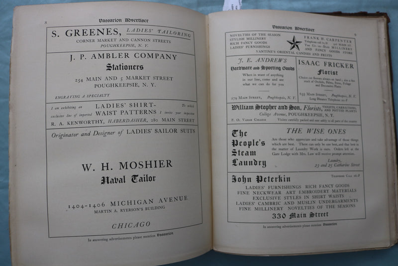 1902 VASSARION VASSAR COLLEGE YEARBOOK - POUGHKEEPSIE, NEW YORK - YB 3588