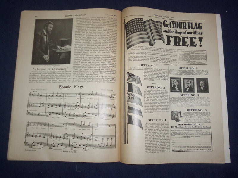 1918 FEBRUARY PRIMARY EDUCATION MAGAZINE - J 9777