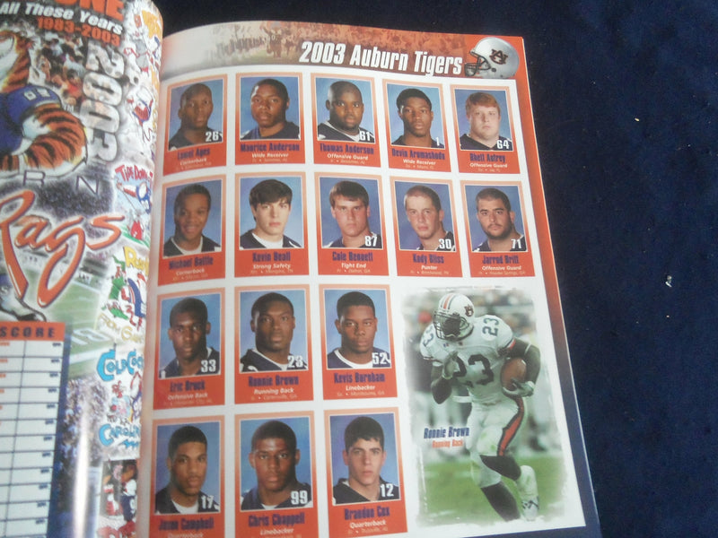 2003 SEP 27 FOOTBALL PROGRAM - AUBURN UNIV VS WESTERN KENTUCKY UNIV - SP 1213S