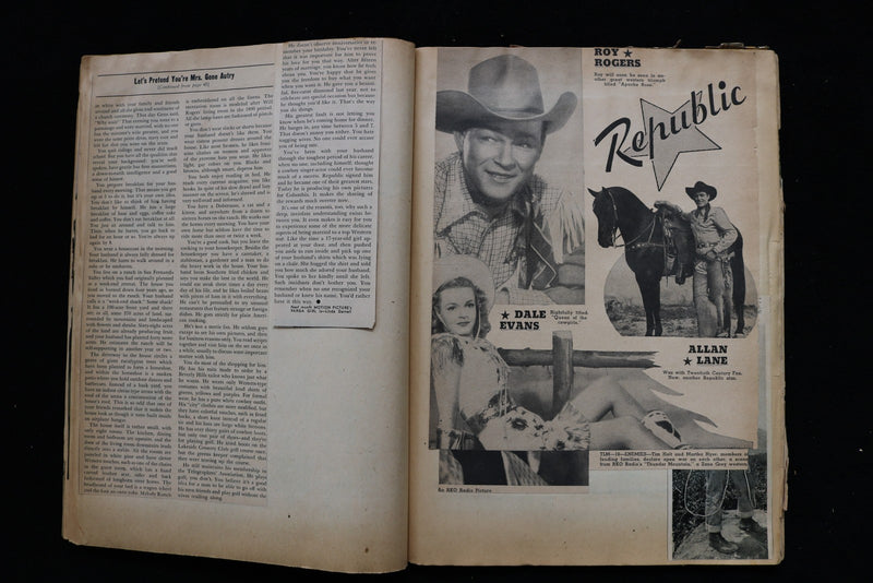 ROY ROGERS AND OTHER COWBOY STARS SCRAPBOOK - MANY PHOTOS - E 26436