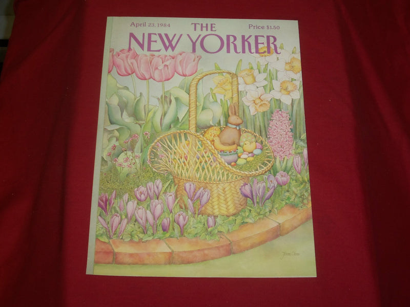 1984 APRIL 23 NEW YORKER MAGAZINE FRONT COVER ONLY - GREAT ART FOR FRAMING