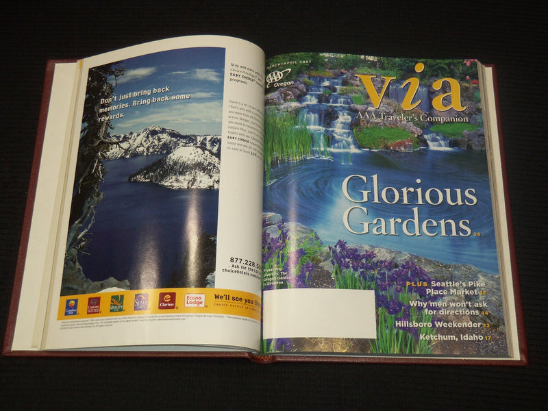 2007 VIA OREGON AAA MAGAZINE BOUND VOLUME - 6 ISSUES - NICE COVERS - KD 4144J