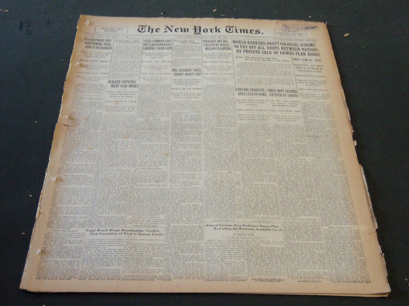 1926 APR 28 NEW YORK TIMES - DISAGREEMENT ENDS WHITTEMORE TRIAL - NT 5577