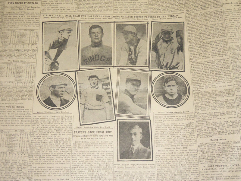 1909 JUNE 21 THE BOSTON HERALD NEWSPAPER - OXFORD HEIGHTS TRAGEDY - BH 372