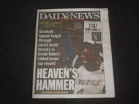 2021 JANUARY 23 NEW YORK DAILY NEWS NEWSPAPER - HENRY AARON DIED (1934-2021)
