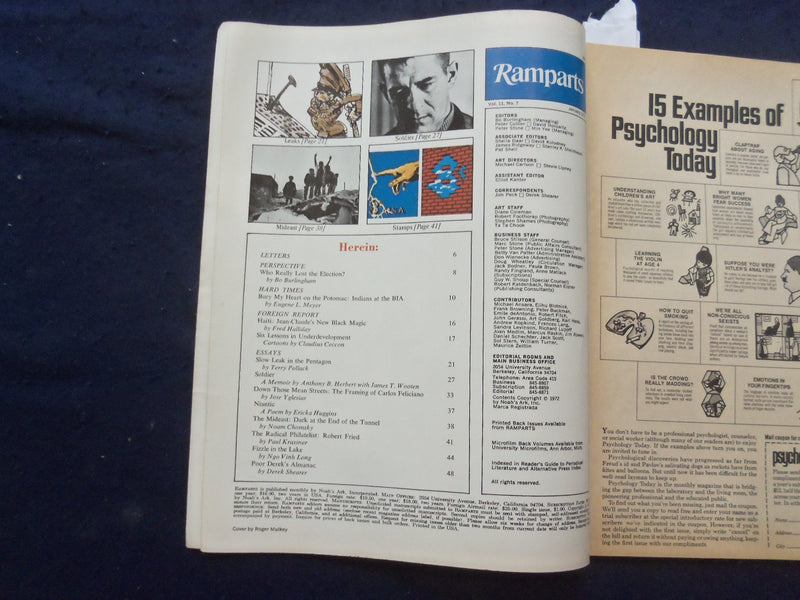 1973 JANUARY RAMPARTS MAGAZINE - INFORMAL ART OF LEAKING - SP 5746ZA