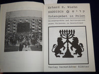 1984 KADDISCH TOTENGEBET IN POLEN BOOK INSCRIBED BY ERHARD R. WIEHN - KD 1378L