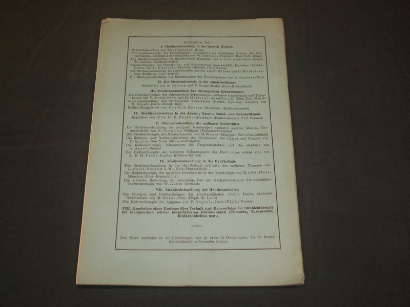 1927 PHYSIKALISCHE GRUNDLAGEN DER SONNEN LICHTTHERAPIE BOOK BY C. DORNO - J 5930