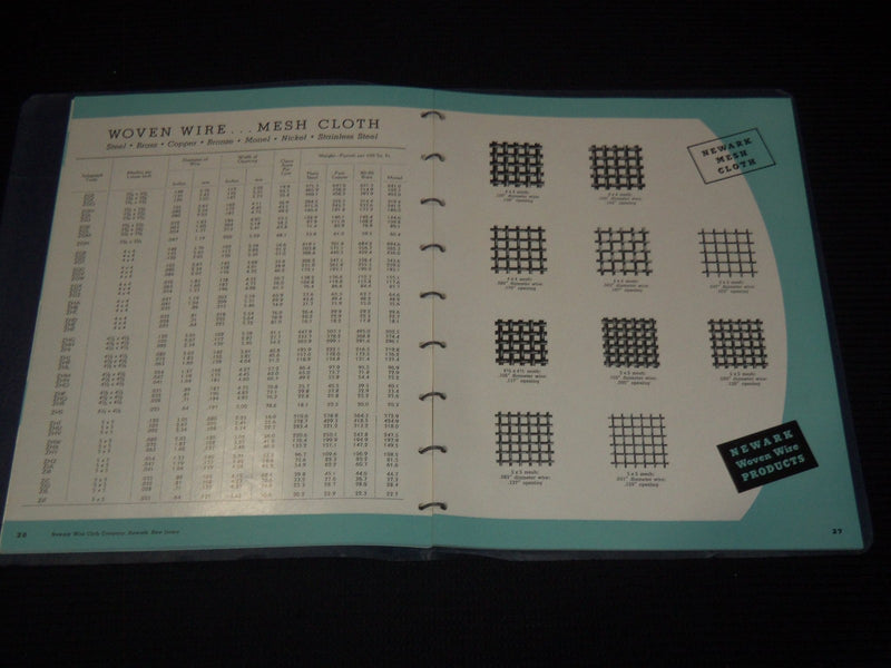 1960'S NEWARK HANDBOOK ON WOVEN WIRE SCREEN CATALOGS LOT OF 2 - KD 3912P