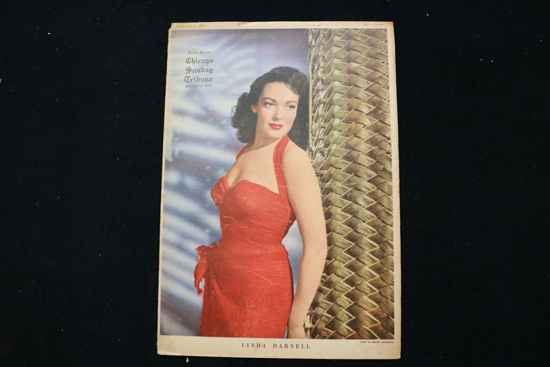 1952 FEBRUARY 3 CHICAGO SUNDAY TRIBUNE MAGAZINE - LINDA DARNELL COVER - E 26265