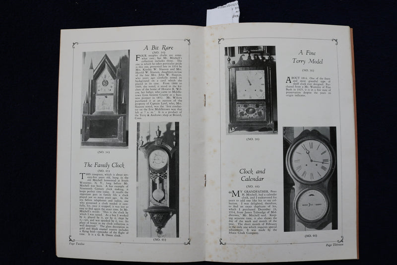 1937 PETER H. MITCHELL CLOCK COLLECTION CATALOGUE SOFTCOVER BOOK - K 777