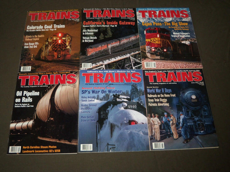 1968-1996 TRAINS MAGAZINE LOT OF 29 - RAILROADING - GREAT COVERS - O 211