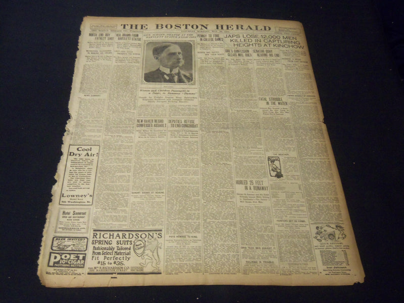 1904 MAY 28 THE BOSTON HERALD - JAPS LOSE 12,000 MEN AT KINCHOW - BH 56
