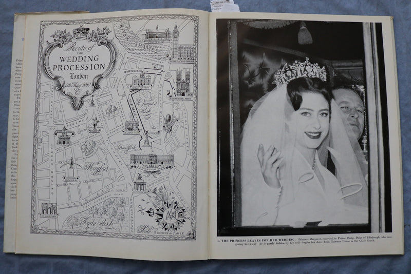 1960 PICTURE BOOK OF PRINCESS MARGARET'S WEDDING HARDCOVER BOOK - KD 9368