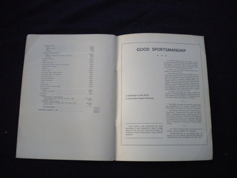 1977 AMERICAN FOOTBALL COACHES ASSOCATION MAGAZINE - BEN MARTIN - SP 3625V