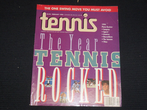 1995 FEBRUARY TENNIS MAGAZINE - THE YEAR TENNIS ROCKED COVER - E 9738