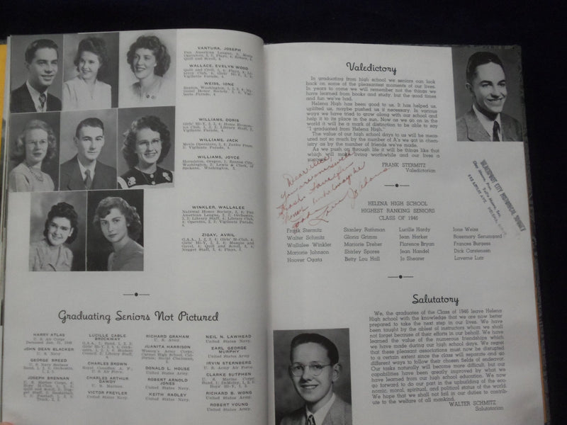 1946 VIGILANTE HELENA HIGH SCHOOL YEARBOOK - HELENA, MONTANA - YB 3112