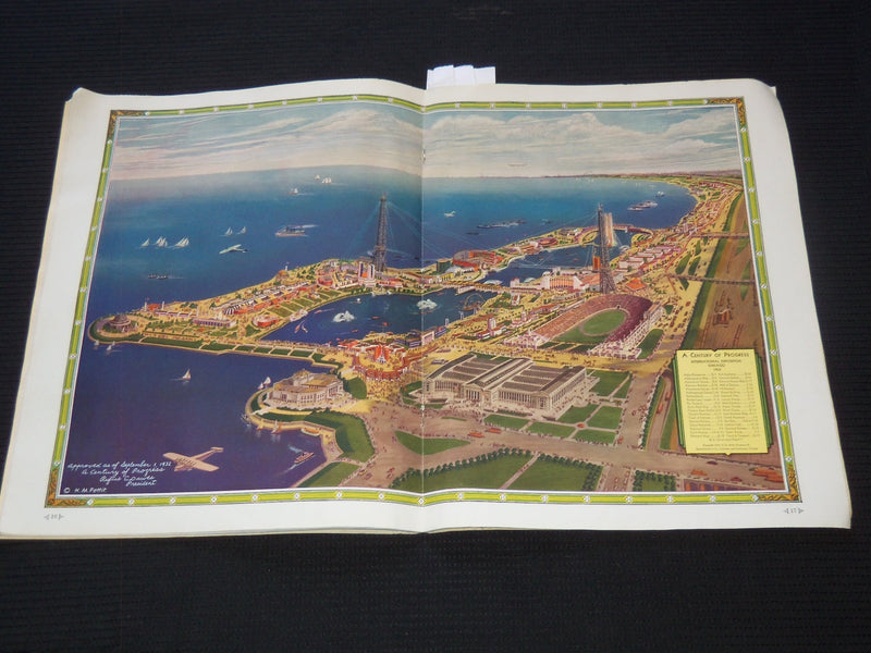 1933 CHICAGO'S CENTURY OF PROGRESS SOFTCOVER BOOK - GREAT PHOTOS - J 7294