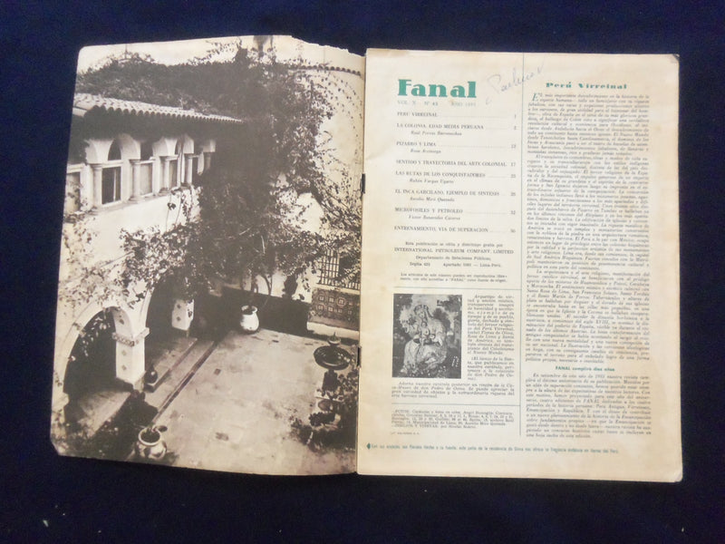 1955 FANAL MAGAZINE - SPANISH TEXT - VOLUME X, NUMBER 43 - NICE COVER - K 143