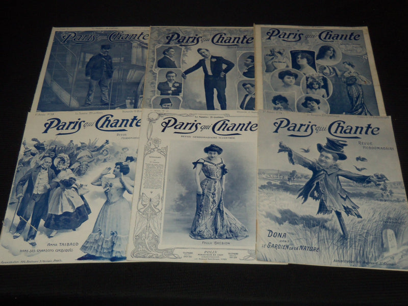 1903 PARIS QUI CHANTE REVUE ILLUSTREE MAGAZINE LOT OF 28 ISSUES - O 3442D