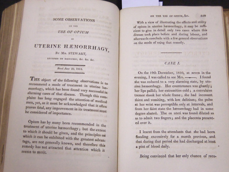 1813 MEDICO-CHITRURGICAL TRANSACTIONS VOLUME NO. 4 - NICE PLATES - KD 2059L