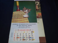 1955 THE GEORGE WASHINGTON HANGERS CALENDAR SALESMAN SAMPLE SHEETS BOOK - C 21