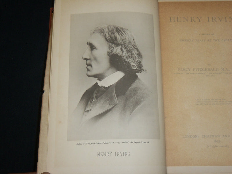 1893 HENRY IRING 20 YEARS AT THE LYCEUM BOOK BY PERCY FITZGERALD - KD 6521
