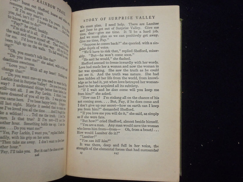 1915 THE RAINBOW TRAIL HARDCOVER BOOK BY ZANE GREY - KD 8381