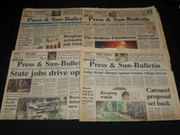 1989-1999 BINGHAMTON PRESS & SUN BULLETIN NEWSPAPERS LOT OF 35 - NP 1335A