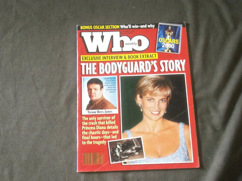 2000 MARCH 27 WHO WEEKLY MAGAZINE-PRINCESS DIANA & TREVOR REES-JONES COVER-B 850