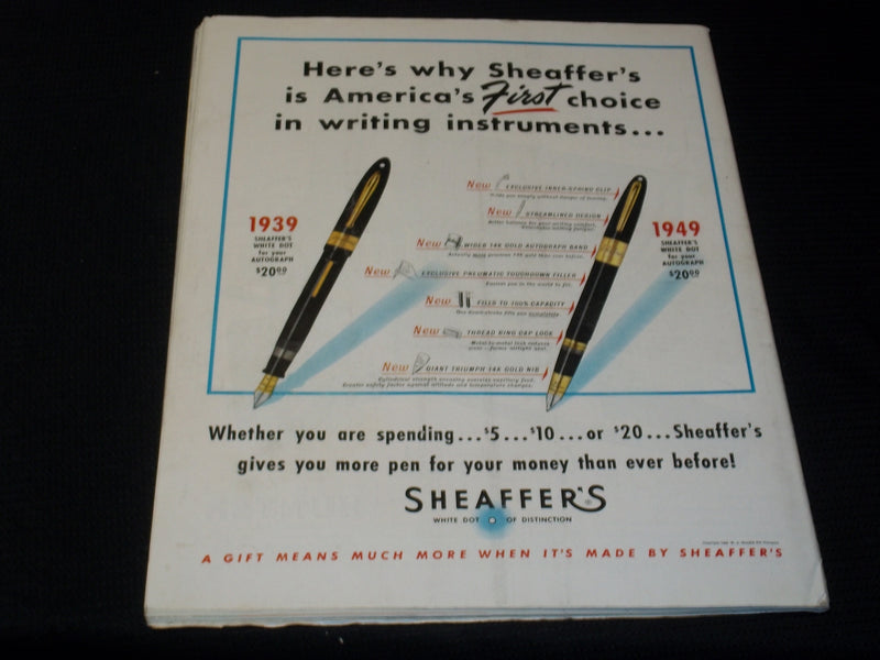 1949 OCTOBER 29 COLLIER'S MAGAZINE NICE FRONT COVER & ADS - E 4362