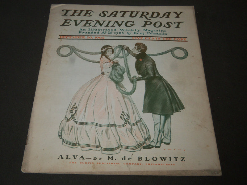 1902 DECEMBER 20 THE SATURDAY EVENING POST MAGAZINE - ILLUSTRATED COVER- SP 1070