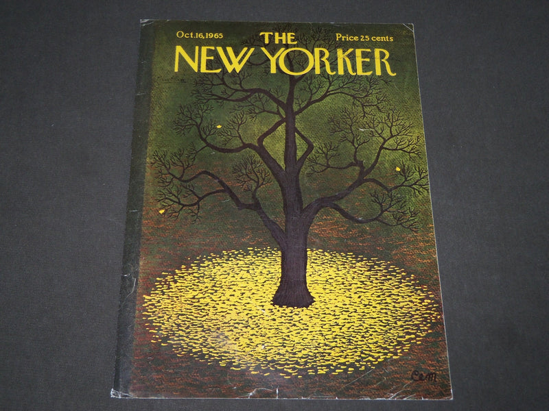 1965 OCTOBER 16 NEW YORKER MAGAZINE FRONT COVER ONLY - GREAT ART FOR FRAMING