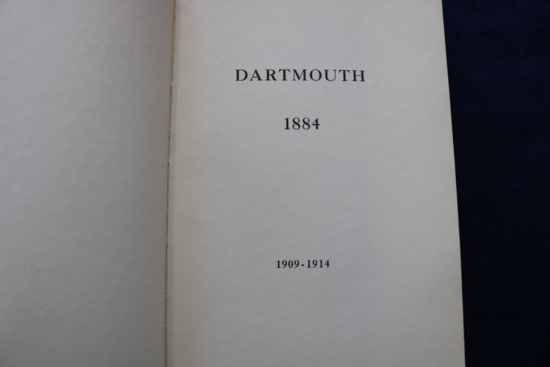 1909-1914 DARTMOUTH 1884 SOFTCOVER BOOK - K 1337