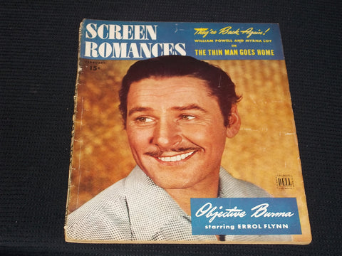 1945 FEBRUARY SCREEN ROMANCES MAGAZINE - ERROL FLYNN COVER - E 16539