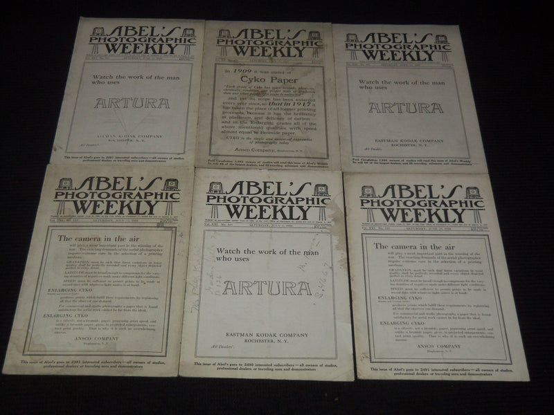 1917-1929 ABEL'S PHOTOGRAPHIC WEEKLY MAGAZINE LOT OF 24 ISSUES - O 3074H