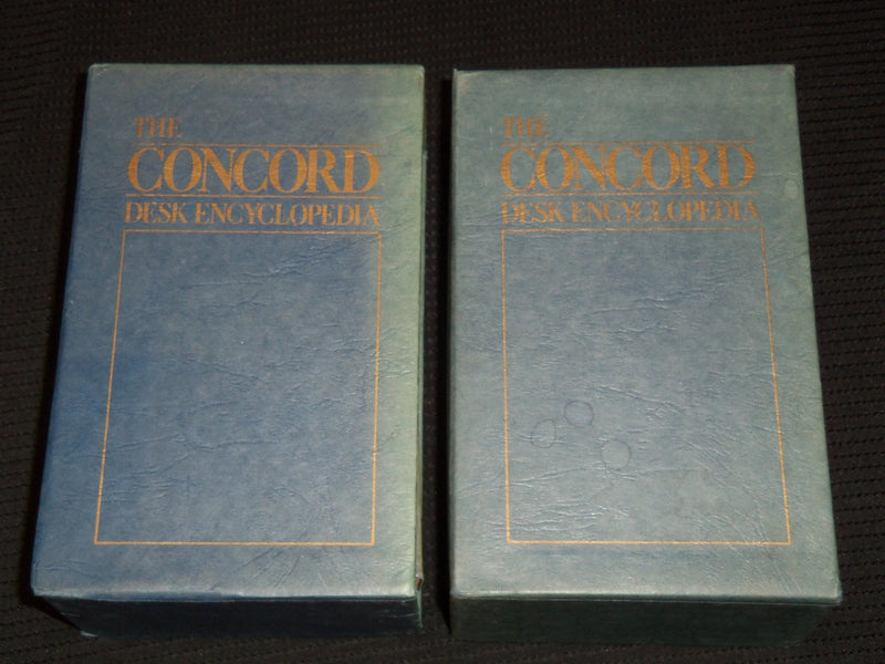 1982 THE CONCORD DESK ENCYCLOPEDIA BOXED SET OF 3 - LOT OF 2 - R 701N