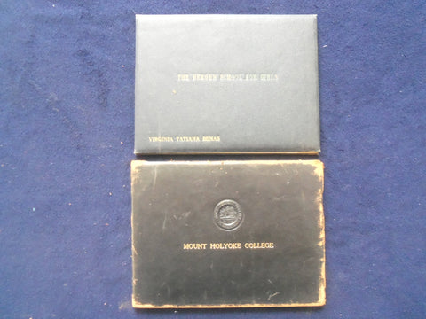 1937-1942 VIRGINIA TRATIANA BENAS DIPLOMAS - LOT OF 2 - K 213